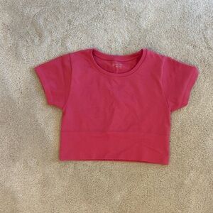 Pink OFFLINE by Aerie Sidewalk Seamless Cropped T-shirt